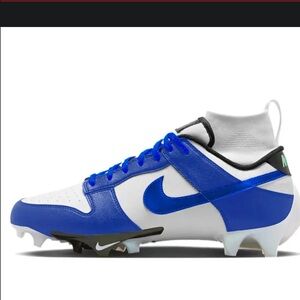 Nike Vapor Edge Dunk Cleats in Royal Blue and White